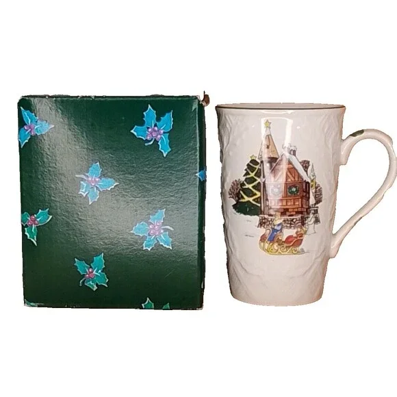 Mikasa English Countryside "SLEIGH RIDE" Cappuccino Mug In Box - Picture 2 of 8